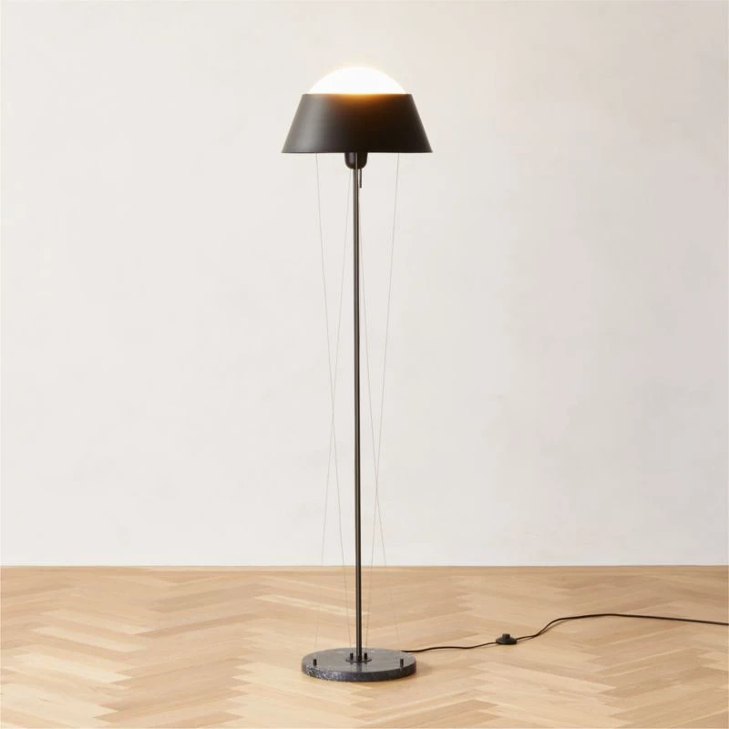 Campana Marquina Black Marble Floor Lamp 4 Campana Marquina Black Marble Floor Lamp - Image 2