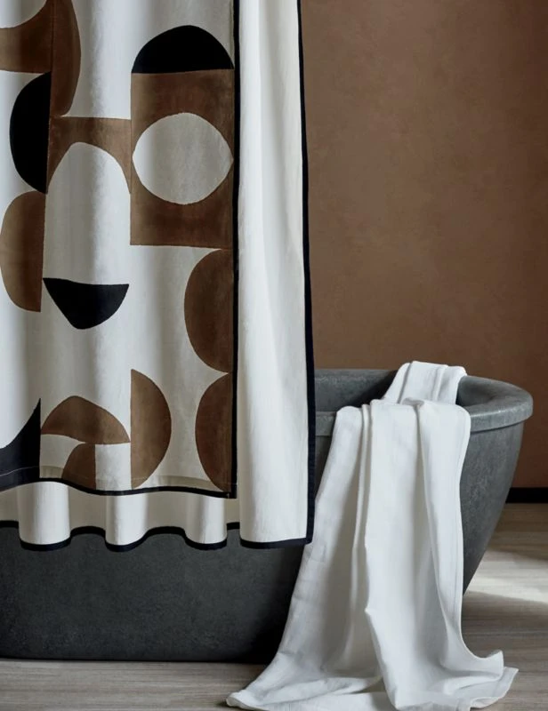 Capri Black Border Shower Curtain 72" 8 Capri Black Border Shower Curtain 72" - Image 6