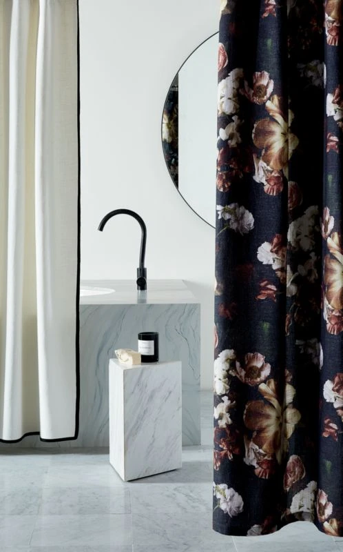 Capri Black Border Shower Curtain 72" 9 Capri Black Border Shower Curtain 72" - Image 7