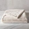 Channel Oat Faux Fur Throw Blanket -Home Furnishing Shop ChannelFxFurOatThrowSHF21
