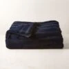 Channel Navy Faux Fur Throw Blanket -Home Furnishing Shop ChannelFxFurSaluteThrowSHF22