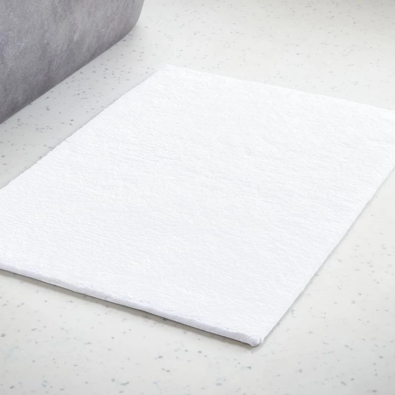 Chase Organic Cotton White Bath Mat 24"x36" 4 Chase Organic Cotton White Bath Mat 24"x36" - Image 2