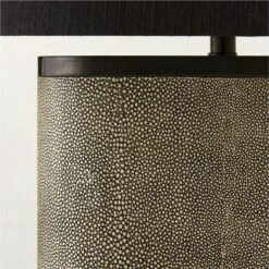 Clair Black Shagreen Table Lamp With Black Shade -Home Furnishing Shop ClairBlkShgrnTableLampAVSHS23