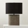 Clair Black Shagreen Table Lamp With Black Shade -Home Furnishing Shop ClairBlkShgrnTableLampSHS23