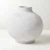 Coralie Round White Terracotta Vase 1 Coralie Round White Terracotta Vase -Home Furnishing Shop CoralieWhiteVaseSHF22