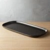 Crisp Rectangular Matte Black Serving Platter 2 Crisp Rectangular Matte Black Serving Platter -Home Furnishing Shop CrispMatteBlackRecPlatterSHS18