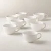 Crisp Matte White Coffee Mug Set Of 8 -Home Furnishing Shop CrispMatteWhiteMugS8SHF20