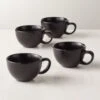 Crisp Matte Black Espresso Cup Set Of 4 -Home Furnishing Shop CrispMttBlackEsprssCupsS4SHF22