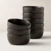Crisp Matte Black Soup Bowl Set Of 8 2 Crisp Matte Black Soup Bowl Set Of 8 -Home Furnishing Shop CrispRndMttBkSoupBowlS8SHF20