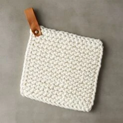 Crochet White Pot Holder
