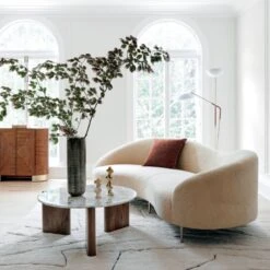 Pavo Champagne Brass Double Floor Lamp -Home Furnishing Shop CurvoShearlingSofaFCOC20 1x1