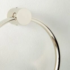 Damon Polished Nickel Towel Ring -Home Furnishing Shop DamonPldNklTowelRingAVSHF22