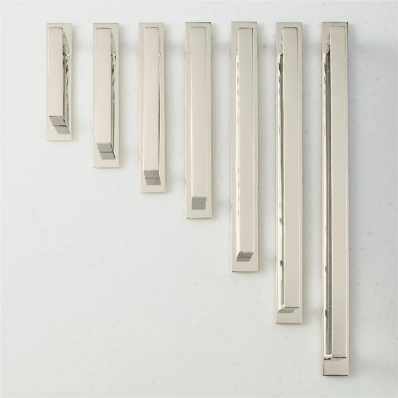 Damon Polished Nickel Handle With Back Plate 3" 5 Damon Polished Nickel Handle With Back Plate 3" - Image 3