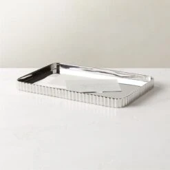 Danilo Pleated Stainless Steel Letter Tray -Home Furnishing Shop DaniloSSPltdLetterTrayROS23