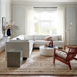 Shorn Camel Brown Sheepskin Fur Throw Pillow With Down-Alternative Insert 18" -Home Furnishing Shop Decker3PieceSnowSectionalFB21 1x1