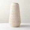 Domitia Textured Ivory White Vase Tall -Home Furnishing Shop DomitiaTxtrdVaseSHS23