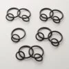 Matte Black Curtain Rings Set Of 9 -Home Furnishing Shop DraperyRingsBlackS9AVSHF21