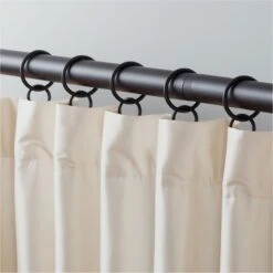 Matte Black Curtain Rings Set Of 9 -Home Furnishing Shop DraperyRingsBlackS9SHF21