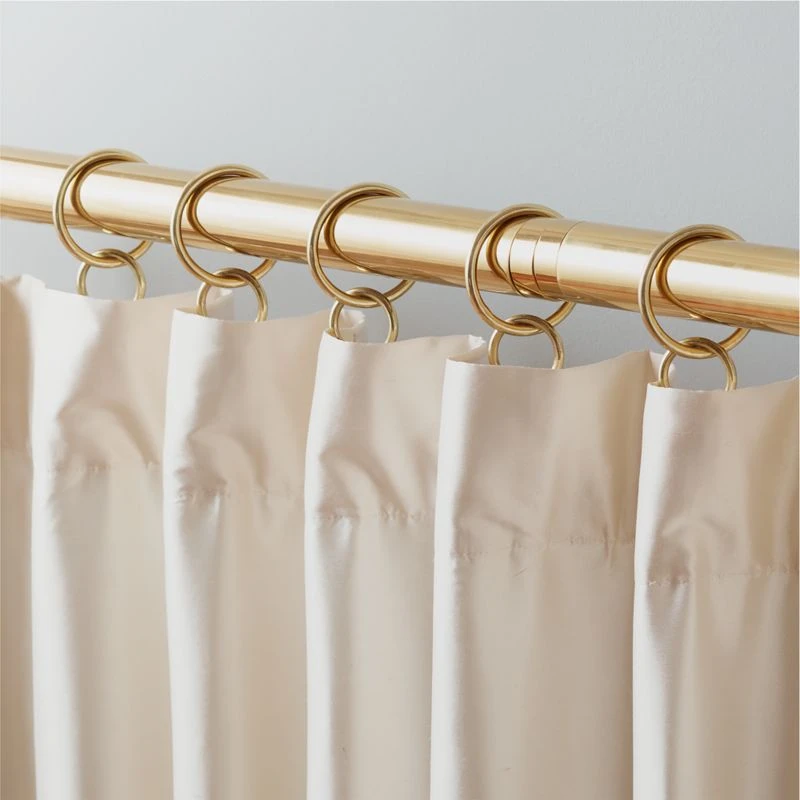Polished Brass Curtain Rings Set Of 9 4 Polished Brass Curtain Rings Set Of 9 - Image 2