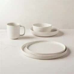 Drift White Pasta Bowl With Reactive Glaze -Home Furnishing Shop DriftRctIvoryDnnrwrGrpFHS22 1