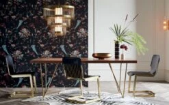 Jellyfish Black Wallpaper -Home Furnishing Shop DylanBrassTableDiningTableJN20