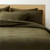 EUROPEAN FLAX™-Certified Linen Forest Green Duvet Cover And Shams 1 EUROPEAN FLAX™-Certified Linen Forest Green Duvet Cover And Shams -Home Furnishing Shop EuroFlxLnFrstGrnFQDvtCvrSHF22
