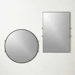 Farren Black Round Wall Mirror 30" 10 Farren Black Round Wall Mirror 30" -Home Furnishing Shop FarrenMirrorGroupFHF22