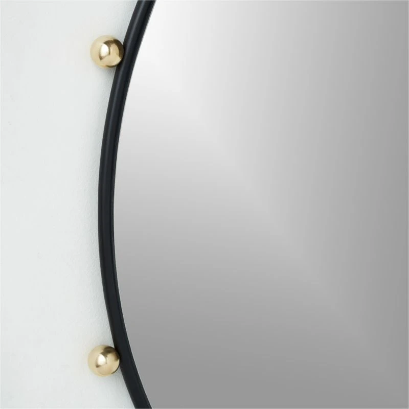 Farren Black Round Wall Mirror 30" 5 Farren Black Round Wall Mirror 30" - Image 3