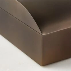 Finley Blackened Brass Storage Box With Lid Small -Home Furnishing Shop FinleyBrnzdSSBoxWLidMdmAVSHS23
