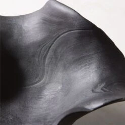 Flounce Black Teak Decorative Bowl -Home Furnishing Shop FlounceBlkndTeakBowlAVSHS23