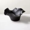 Flounce Black Teak Decorative Bowl 2 Flounce Black Teak Decorative Bowl -Home Furnishing Shop FlounceBlkndTeakBowlSHS23