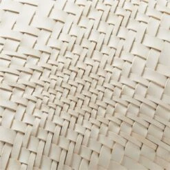 Flow White Leather Throw Pillow With Down-Alternative Insert 18" -Home Furnishing Shop FlowLthrOatPillow18X18inAVSSF22