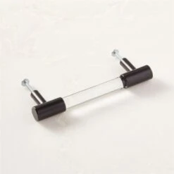 Flynn Crystal And Black Handle 4" -Home Furnishing Shop FlynnCrystlBkNClrHndl4inAV2SHS23