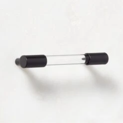 Flynn Crystal And Black Handle 4" -Home Furnishing Shop FlynnCrystlBkNClrHndl4inAVSHS23