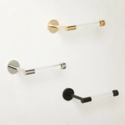 Flynn Crystal And Polished Nickel Wall Mounted Toilet Paper Holder -Home Furnishing Shop FlynnWallMountedTPHolderGrpFHS23