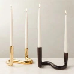 Freya Bronze Taper Candle Holder -Home Furnishing Shop FreyaBrnzTprCndlHldrCllctnAVFHF23