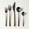 Galileo 5-Piece Brushed Black Flatware Set -Home Furnishing Shop GalileoBrdBlack5PcPlcStSHF23