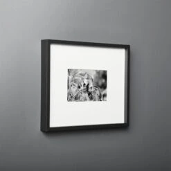 Gallery Soft Black Picture Frame With White Mat 4"x6"