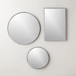 Graduate Polished Nickel Rectangular Mirror 24"x36" -Home Furnishing Shop GraduateBlackMirrorGroupFHF21