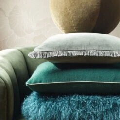 Bettie Forest Green Throw Pillow With Down-Alternative Insert 16" -Home Furnishing Shop GreenPillowArngmtPCS22 1x1