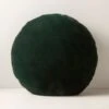 Harlee Round Green Faux Fur Throw Pillow 20" -Home Furnishing Shop HarleeGreenRound20SHF23