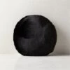 Harlee Round Black Throw Pillow 16" -Home Furnishing Shop HarleeRoundBlackPillowSHS22