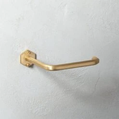 Hex Brass Wall Mounted Toilet Paper Holder