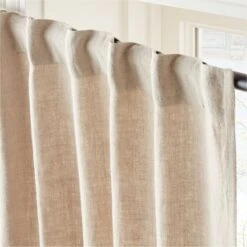 Heavyweight Natural Linen Window Curtain Panel 48''x84'' -Home Furnishing Shop HvywtNatLnn96CurtainPnlAV2SHS23