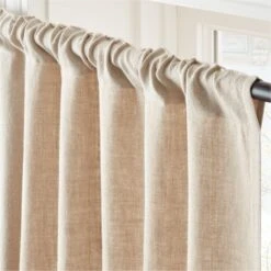Heavyweight Natural Linen Window Curtain Panel 48''x84'' -Home Furnishing Shop HvywtNatLnn96CurtainPnlAVSHS23