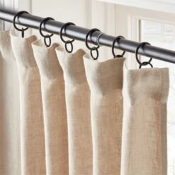 Heavyweight Natural Linen Window Curtain Panel 48''x84'' -Home Furnishing Shop HvywtNatLnn96CurtainPnlROS23