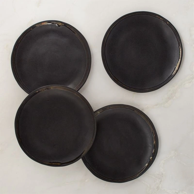 Hyacinth Black Dinner Plate With Reactive Glaze 4 Hyacinth Black Dinner Plate With Reactive Glaze - Image 2