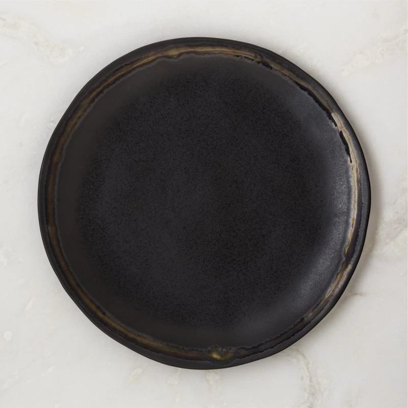 Hyacinth Black Dinner Plate With Reactive Glaze 3 Hyacinth Black Dinner Plate With Reactive Glaze