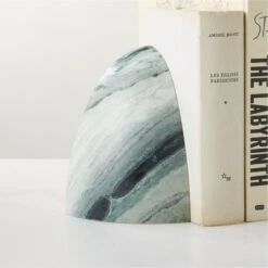 Ice Jade Green Marble Bookend -Home Furnishing Shop IceJadeMarbleBookendROS23