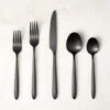 Ida 20-Piece Black Flatware Set -Home Furnishing Shop IdaBrshdBkFltwr20PcSetSHS23